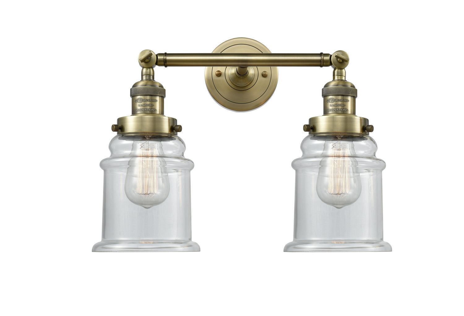 Innovations - 208-AB-G182 - Two Light Bath Vanity - Franklin Restoration - Antique Brass
