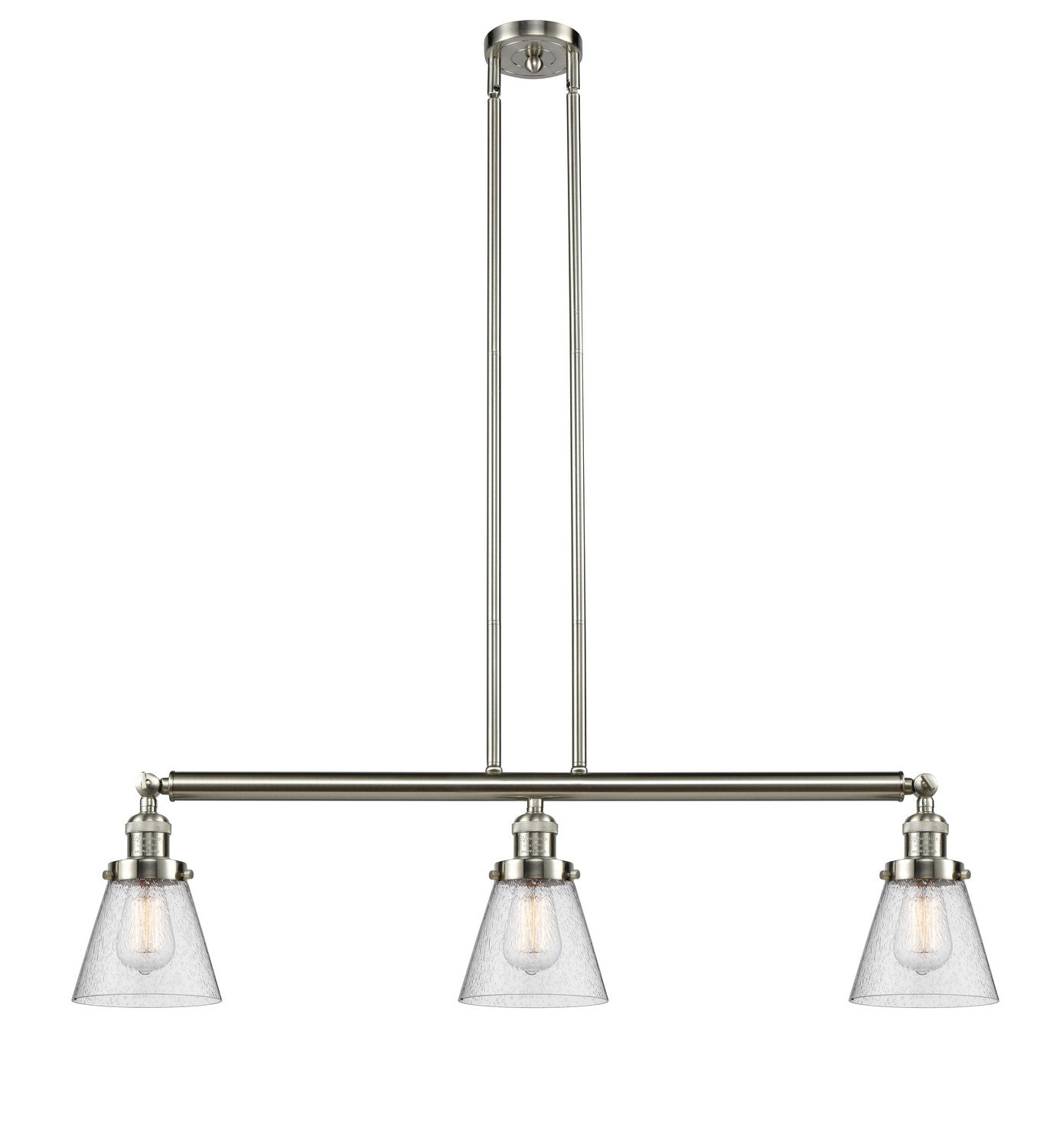 Innovations - 213-SN-G64 - Three Light Island Pendant - Franklin Restoration - Brushed Satin Nickel