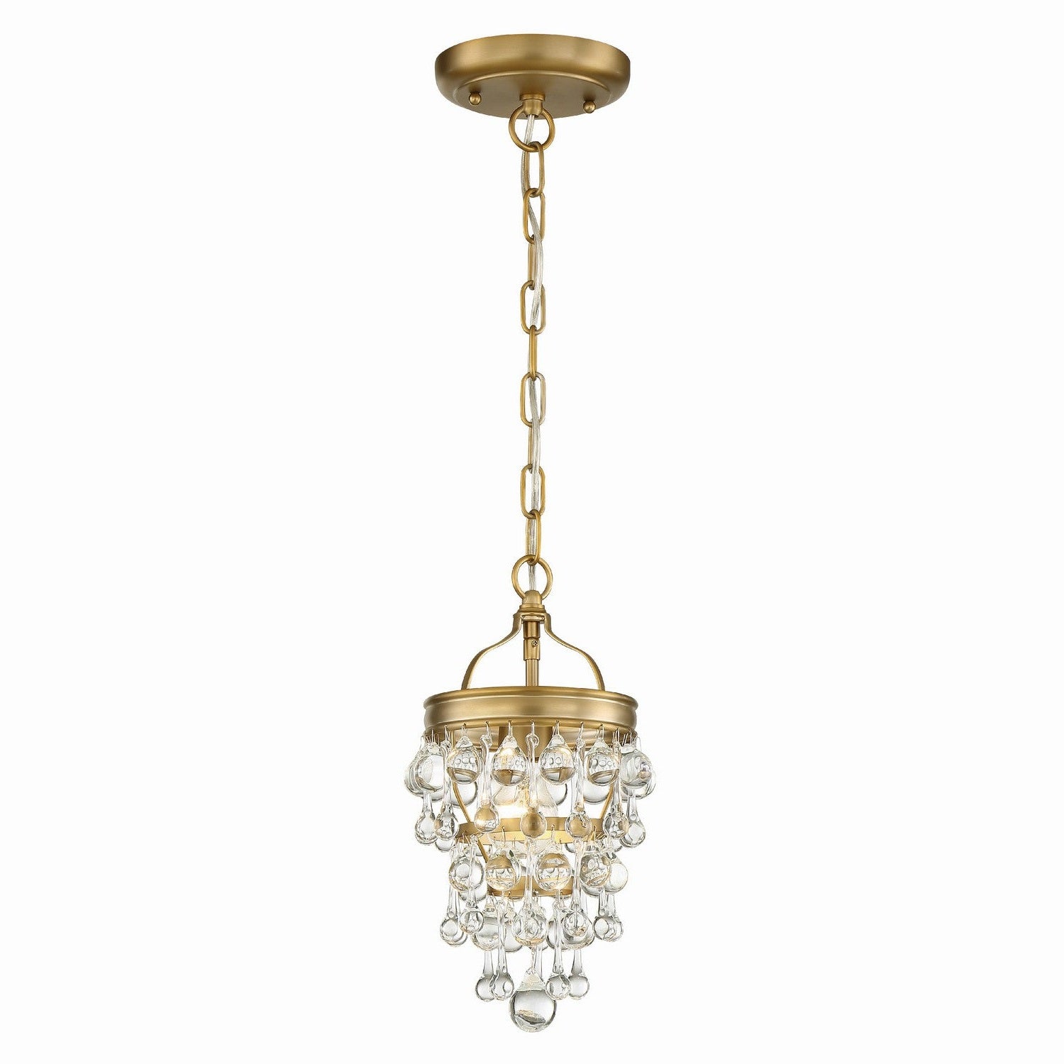 Crystorama - 131-VG - One Light Mini Chandelier - Calypso - Vibrant Gold
