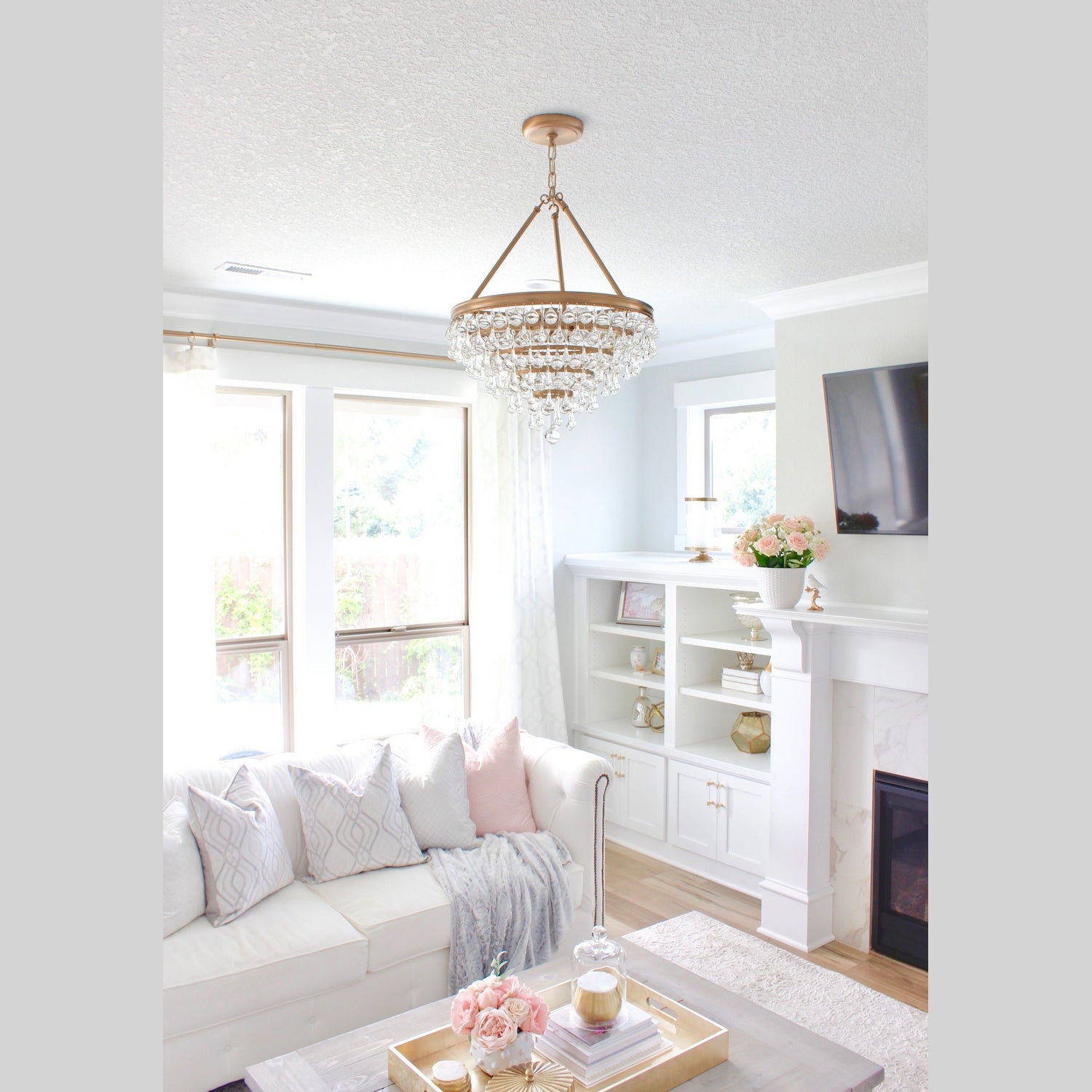 Crystorama - 136-VG - Six Light Chandelier - Calypso - Vibrant Gold