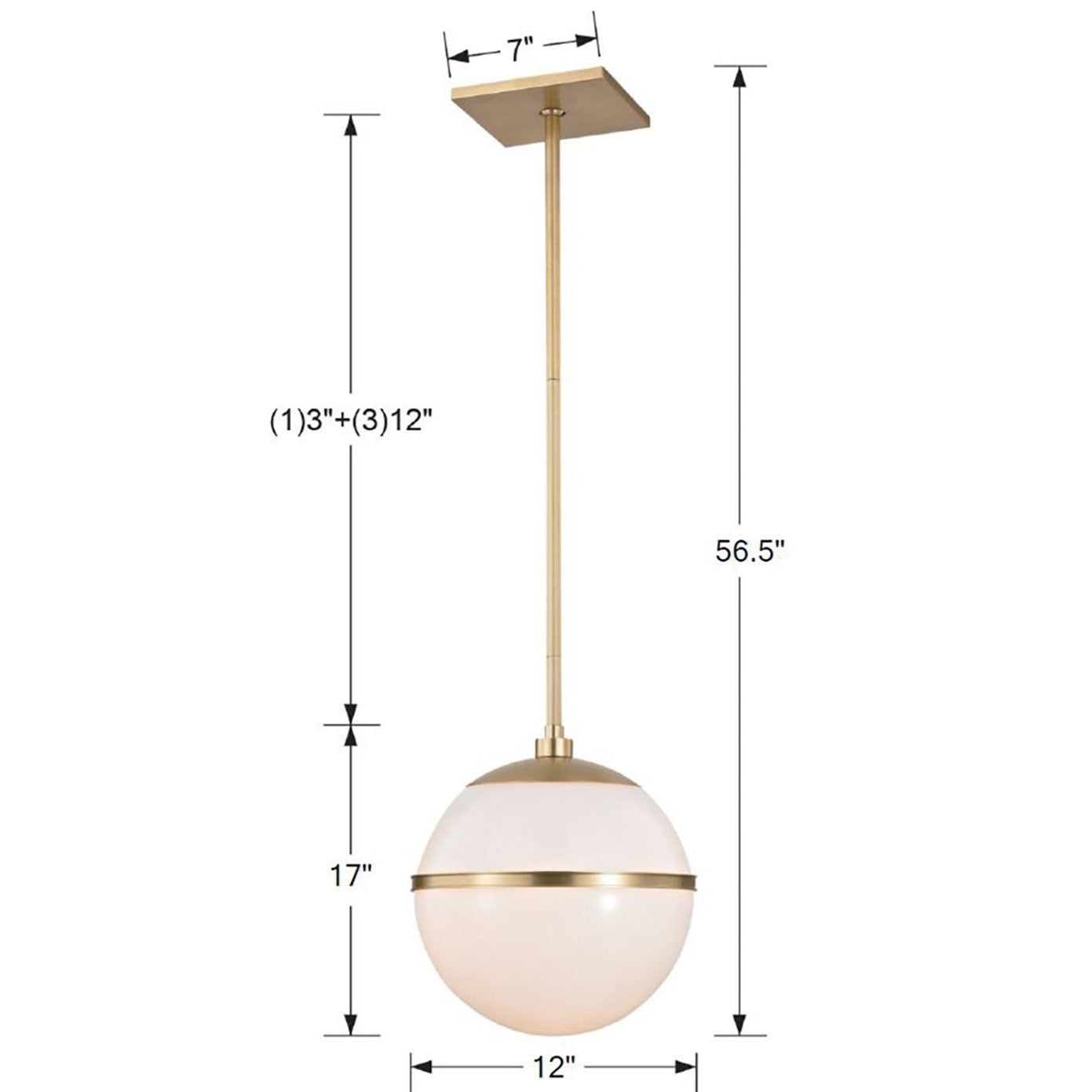 Crystorama - 2112-AG - One Light Chandelier - Truax - Aged Brass