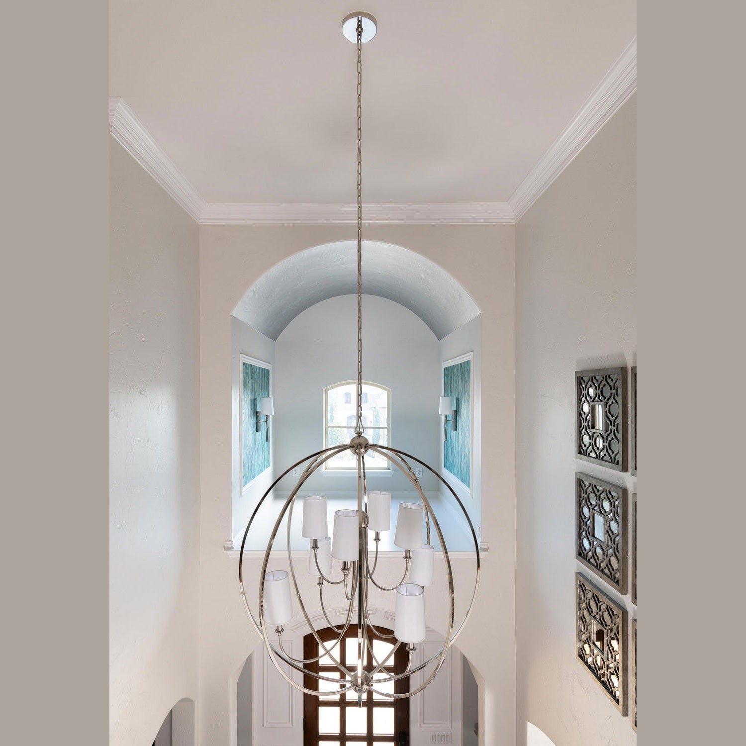 Crystorama - 2246-PN - Eight Light Chandelier - Sylvan - Polished Nickel