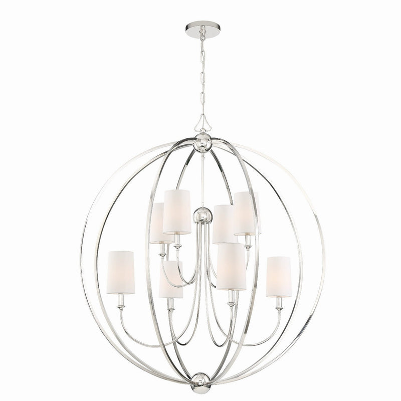 Crystorama - 2246-PN - Eight Light Chandelier - Sylvan - Polished Nickel