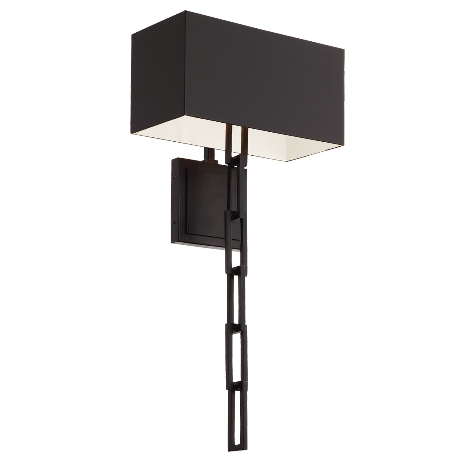 Crystorama - 8682-MK-WH - Two Light Wall Sconce - Alston - Matte Black + White