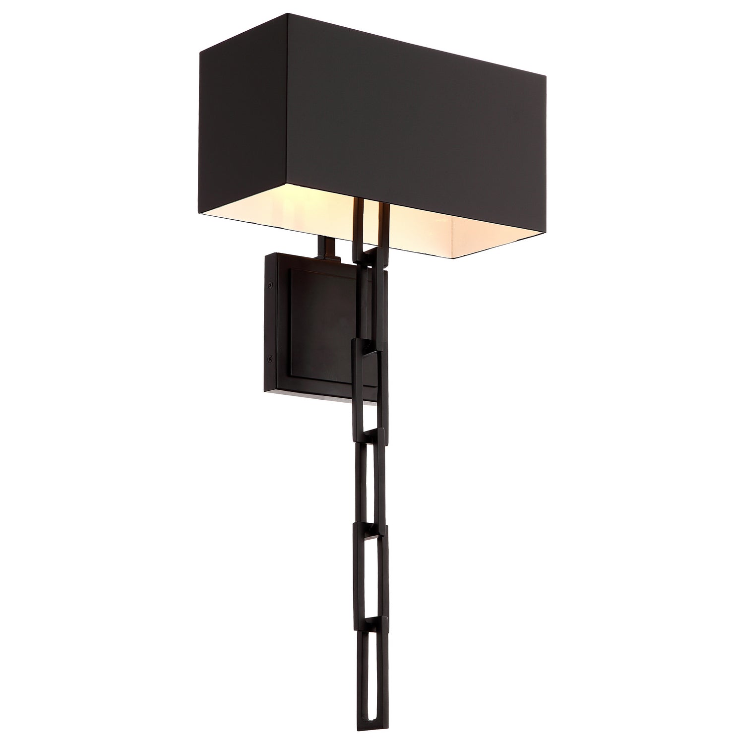 Crystorama - 8682-MK-WH - Two Light Wall Sconce - Alston - Matte Black + White