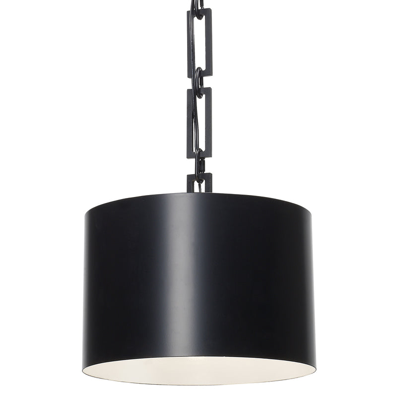 Crystorama - 8683-MK-WH - One Light Chandelier - Alston - Matte Black + White