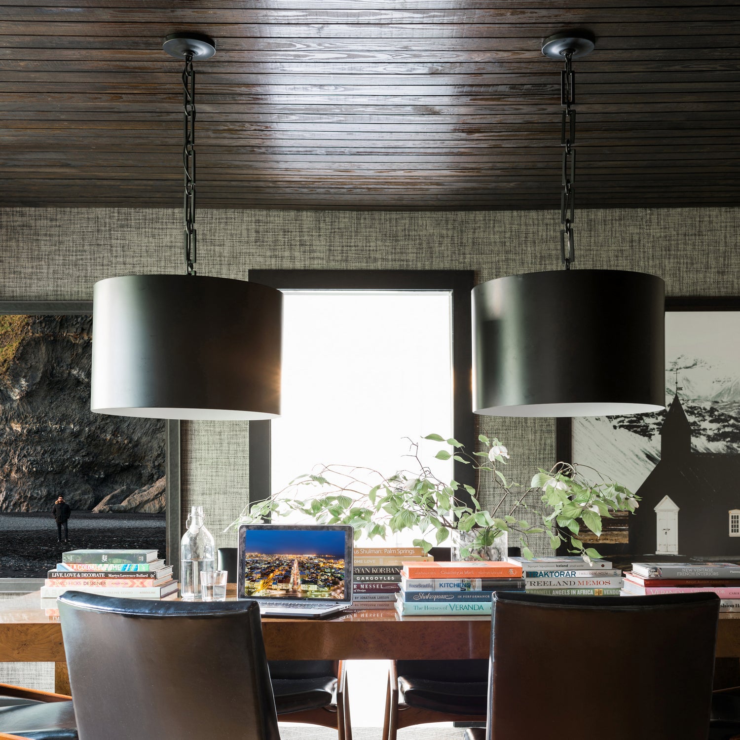 Crystorama - 8686-MK-WH - Six Light Chandelier - Alston - Matte Black + White