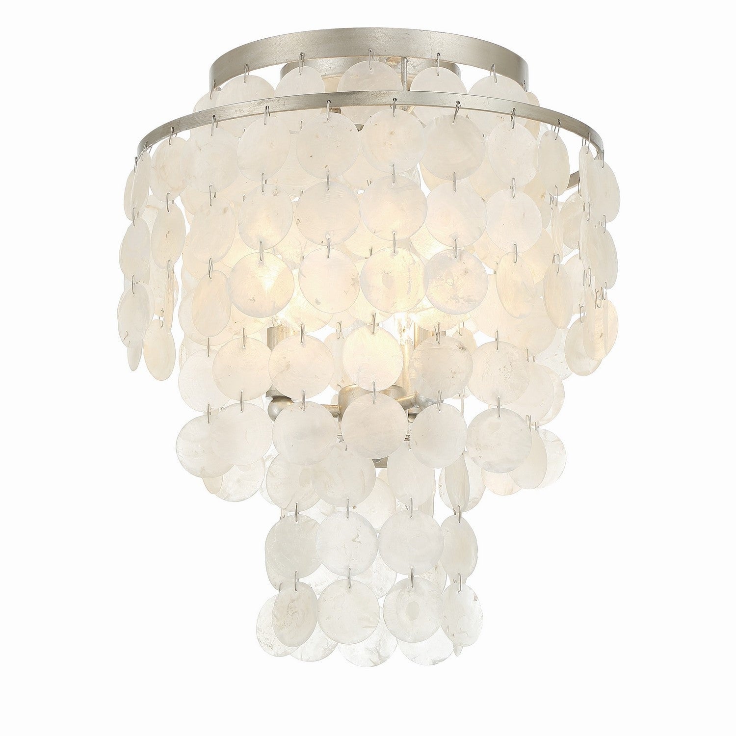 Crystorama - BRI-3003-SA - Three Light Flush Mount - Brielle - Antique Silver
