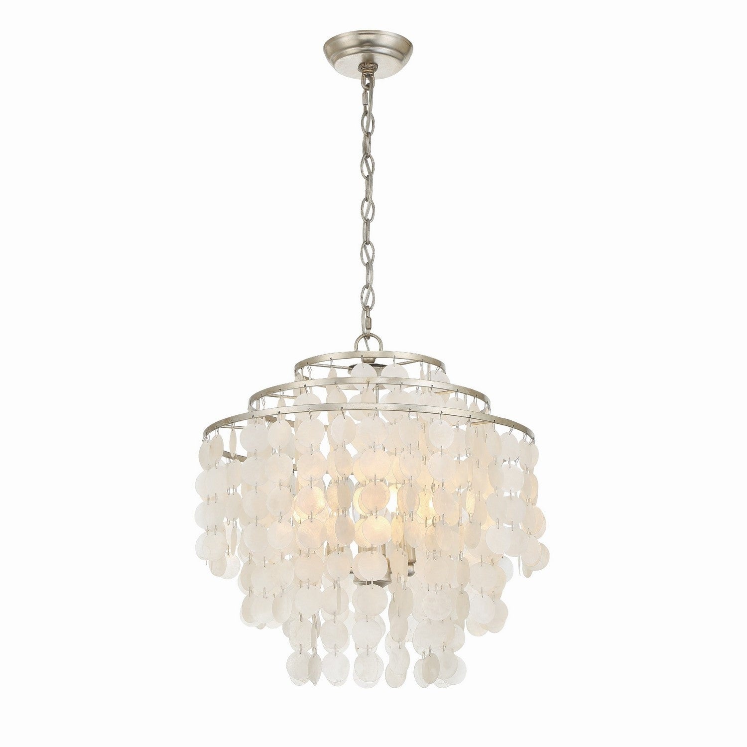 Crystorama - BRI-3008-SA - Four Light Chandelier - Brielle - Antique Silver