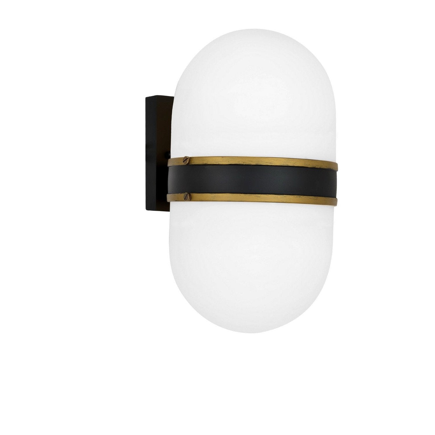 Crystorama - CAP-8504-MK-TG - Two Light Outdoor Wall Sconce - Capsule - Matte Black + Textured Gold
