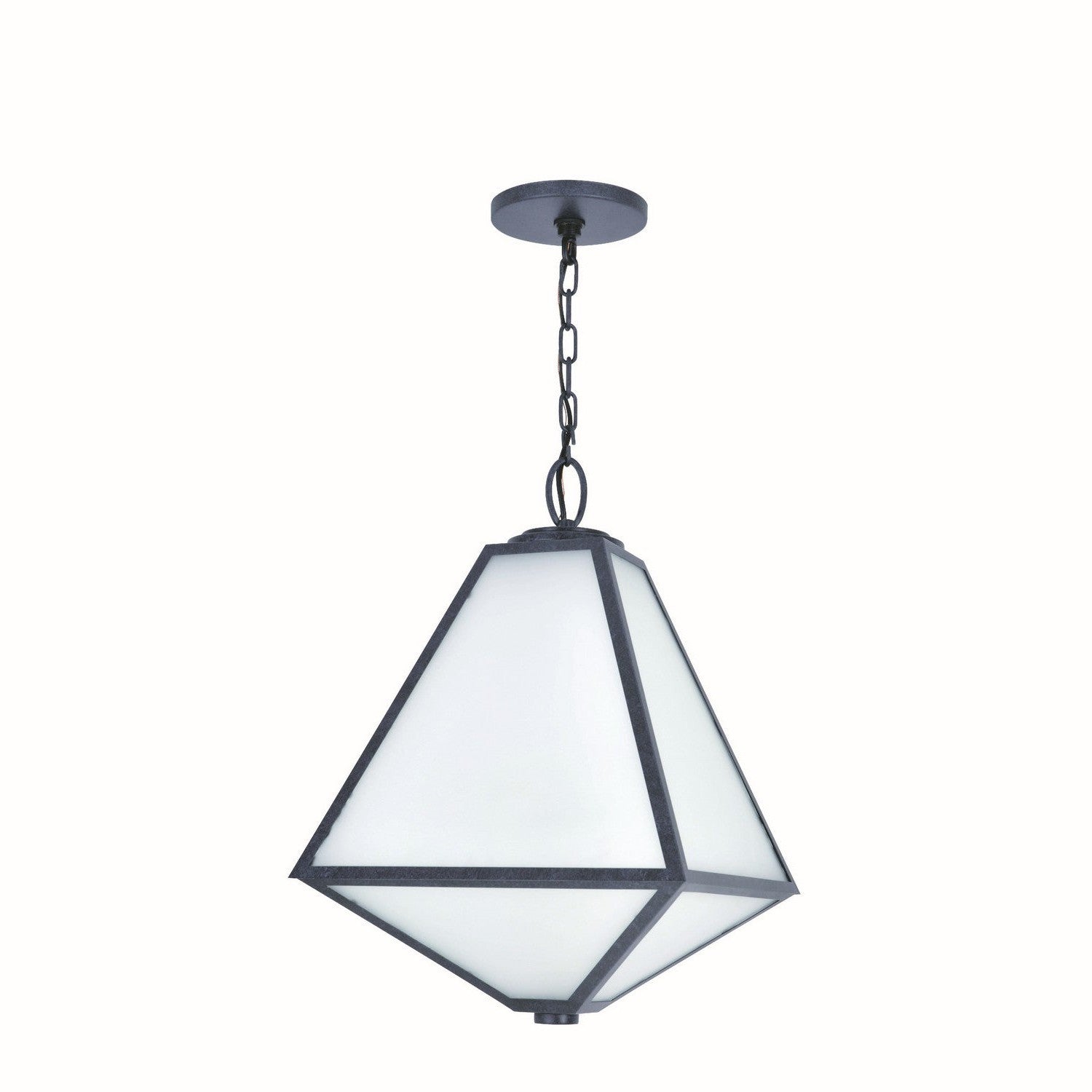 Crystorama - GLA-9705-OP-BC - Three Light Outdoor Chandelier - Glacier - Black Charcoal