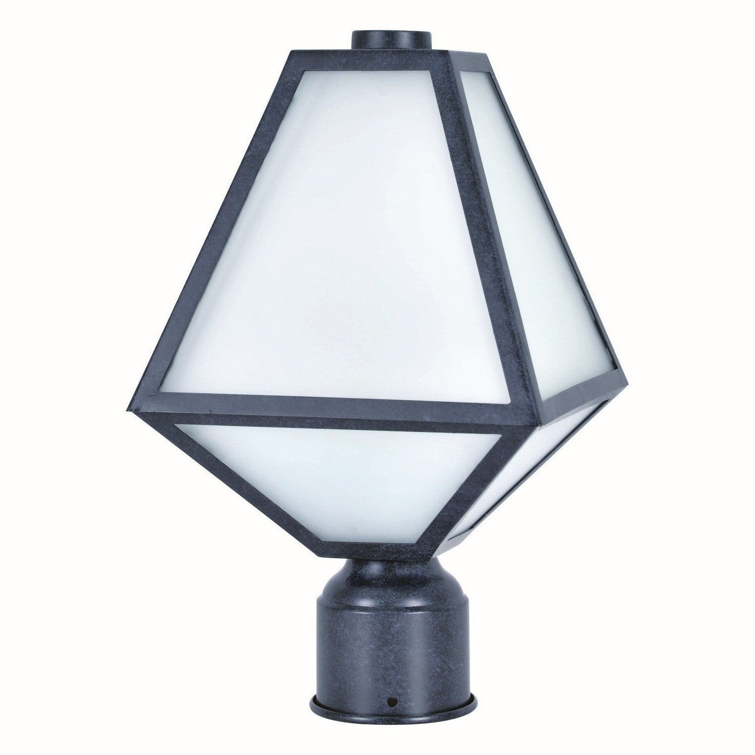 Crystorama - GLA-9707-OP-BC - One Light Outdoor Post Mount - Glacier - Black Charcoal