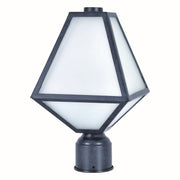 Crystorama - GLA-9707-OP-BC - One Light Outdoor Post Mount - Glacier - Black Charcoal