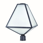 Crystorama - GLA-9709-OP-BC - Three Light Outdoor Post Mount - Glacier - Black Charcoal