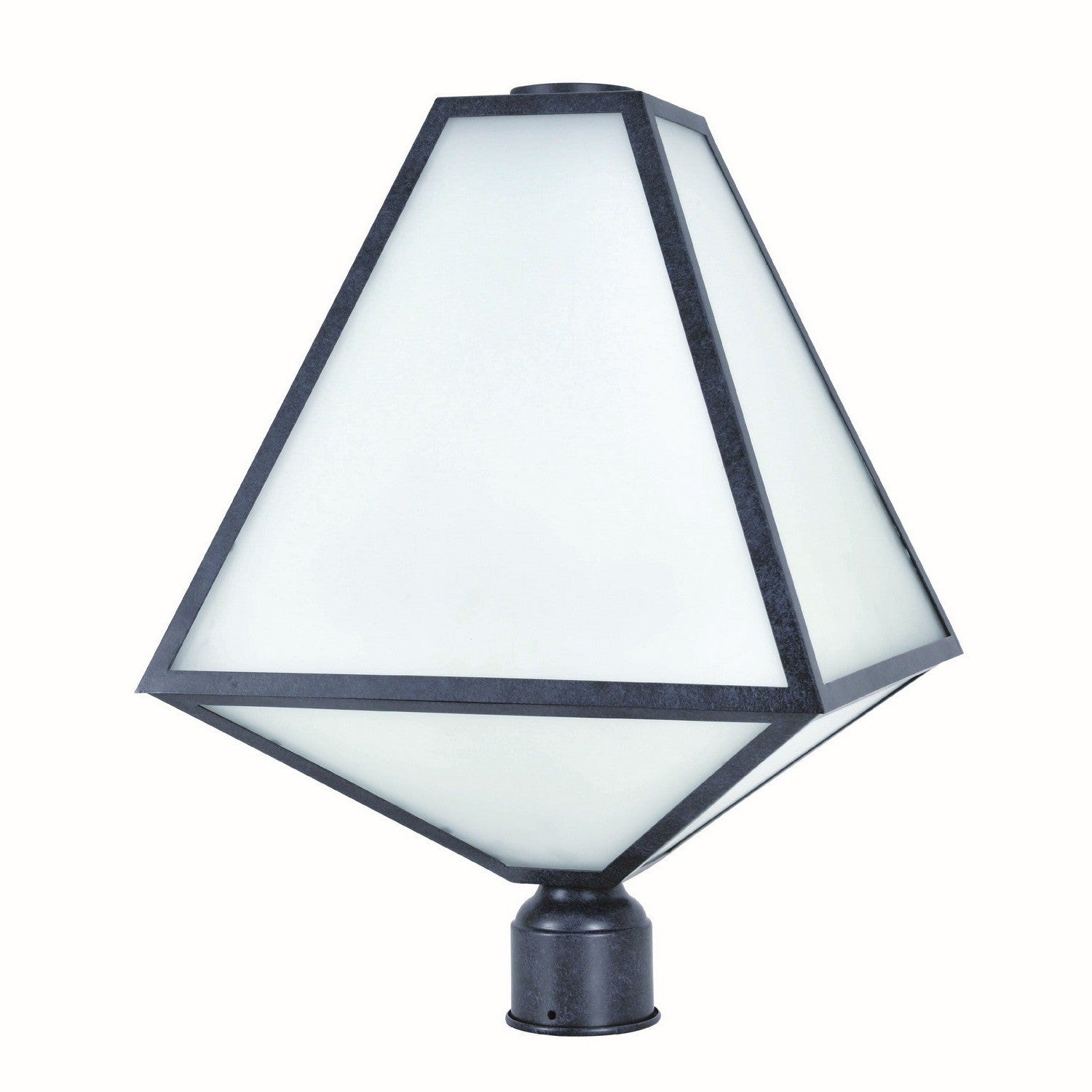 Crystorama - GLA-9709-OP-BC - Three Light Outdoor Post Mount - Glacier - Black Charcoal