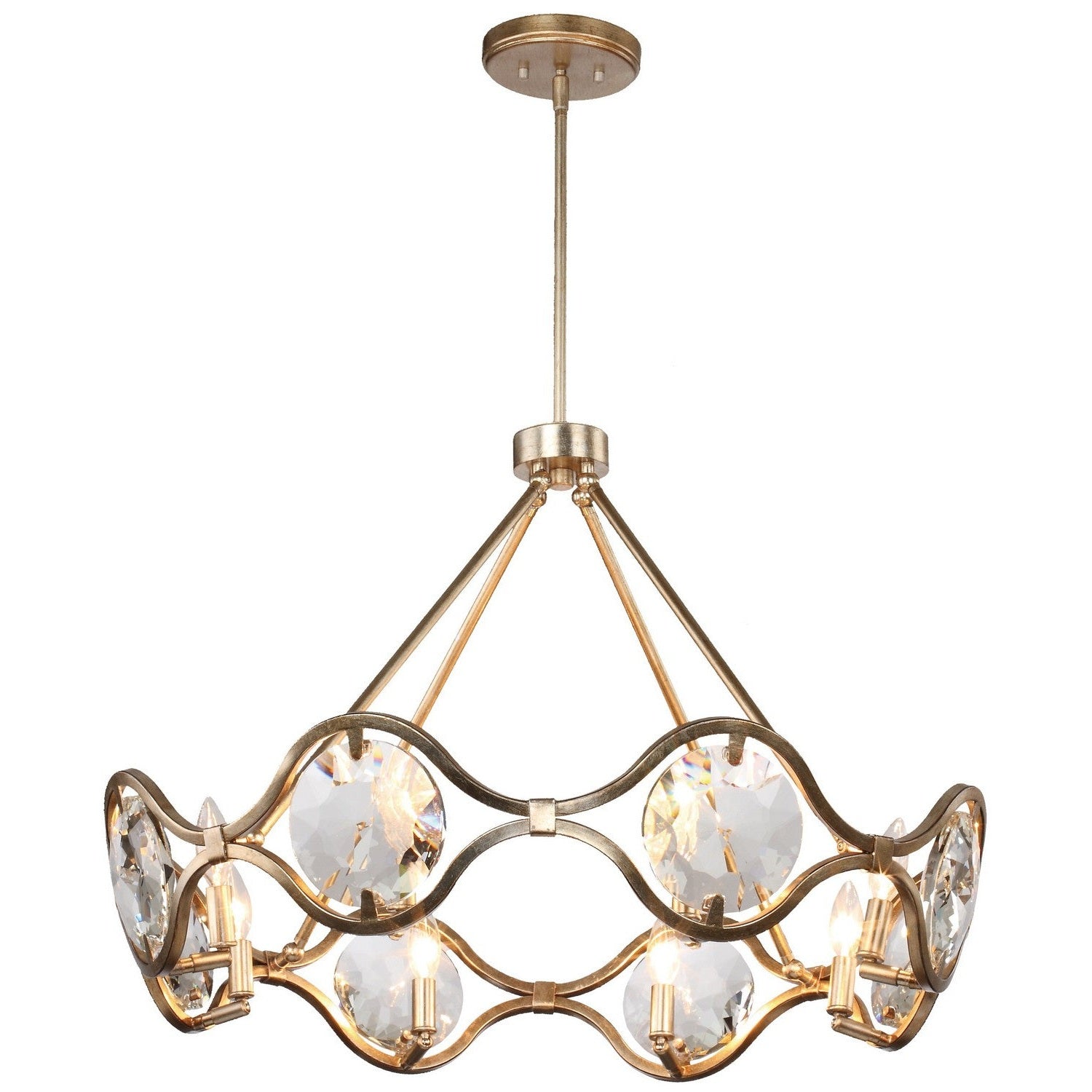 Crystorama - QUI-7628-DT - Eight Light Chandelier - Quincy - Distressed Twilight