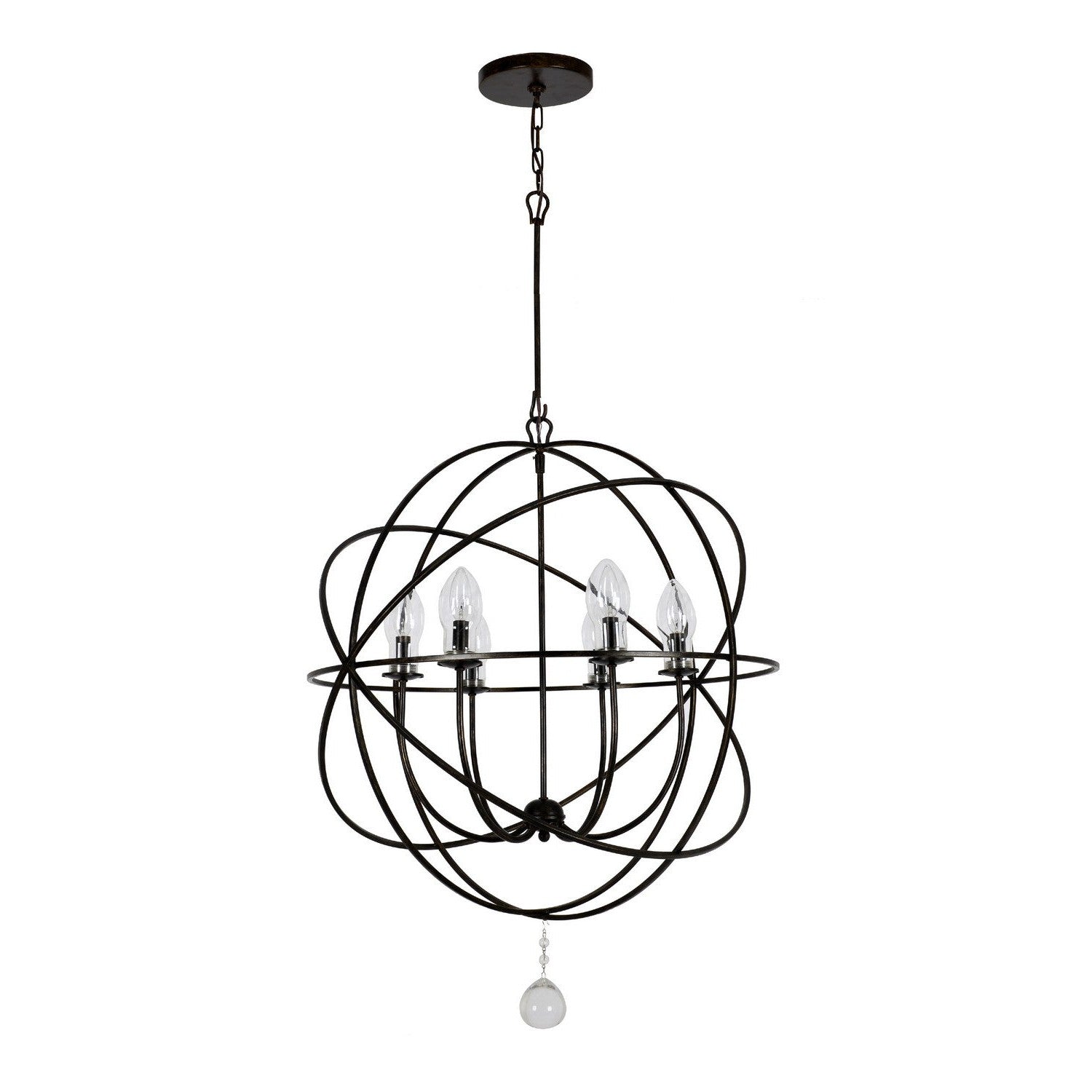 Crystorama - SOL-9328-EB - Six Light Outdoor Chandelier - Solaris - English Bronze
