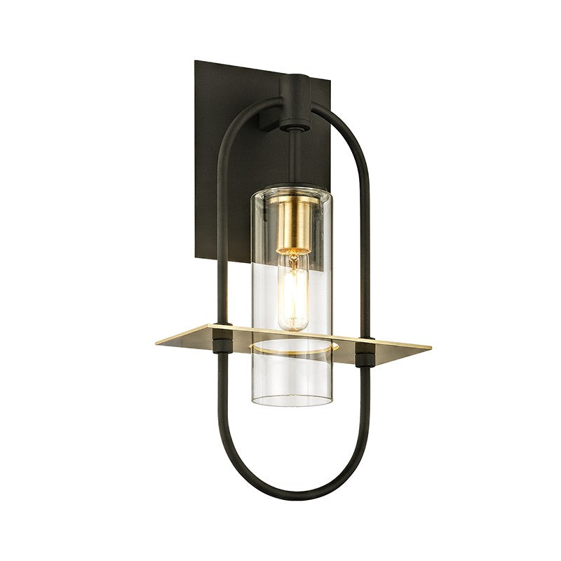 Troy Lighting - B6391 - One Light Wall Mount - Smyth - Dark Bronze And¬†Brushed Brass