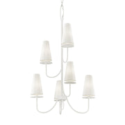 Troy Lighting - F6287-GSW - Six Light Chandelier - Marcel - Gesso White