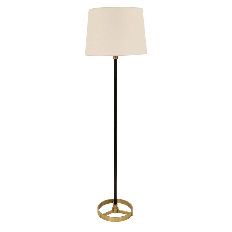 House of Troy - M600-BLKAB - One Light Floor Lamp - Morgan - Black/Antique Brass