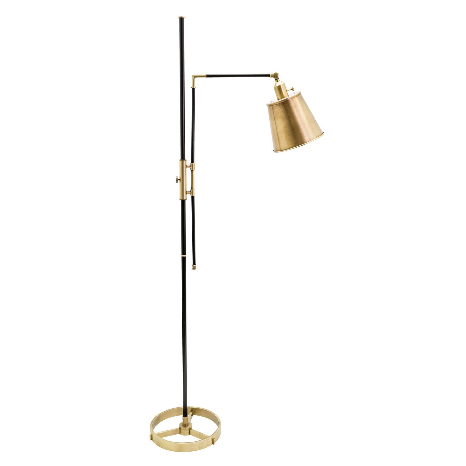 House of Troy - M601-BLKAB - One Light Floor Lamp - Morgan - Black/Antique Brass