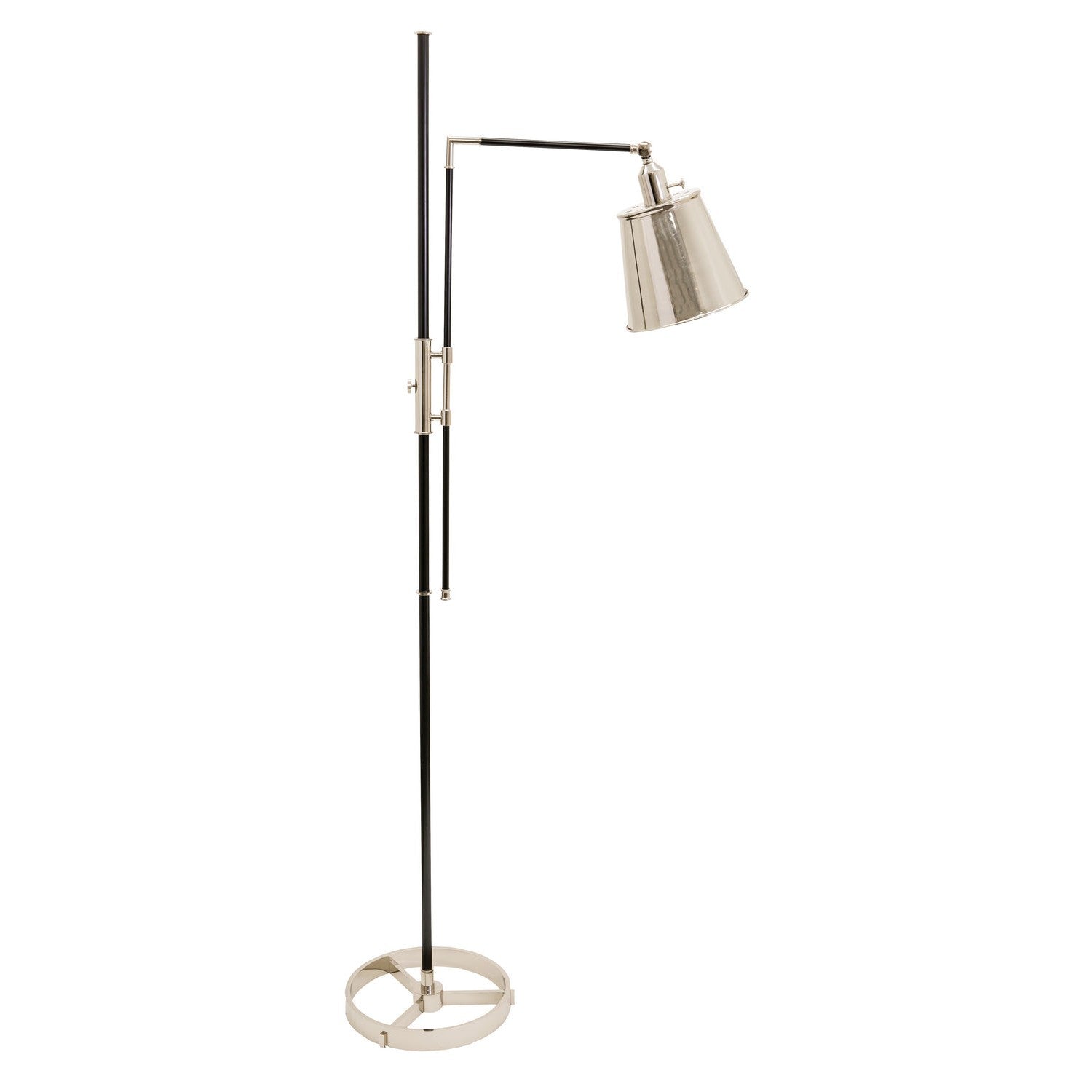 House of Troy - M601-BLKPN - One Light Floor Lamp - Morgan - Black With Polished Nickel