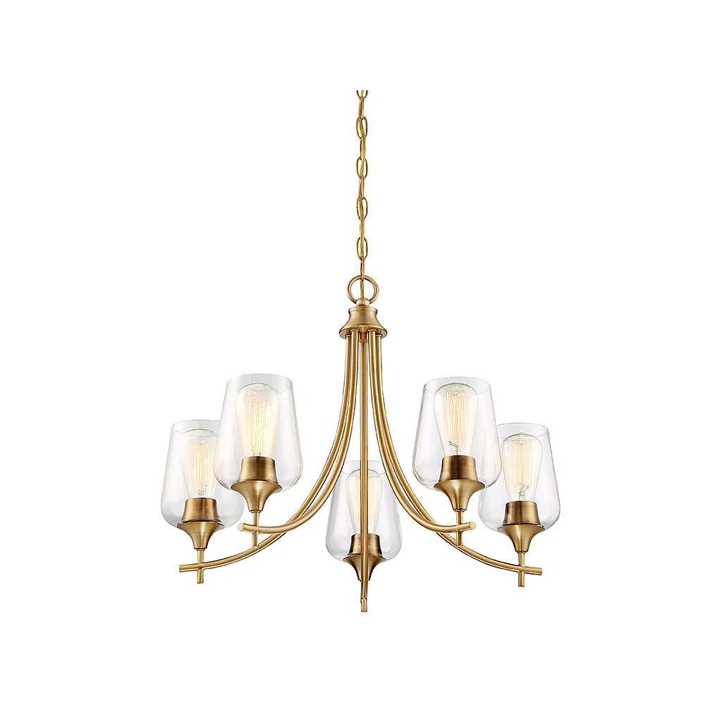 Savoy House - 1-4032-5-322 - Five Light Chandelier - Octave - Warm Brass