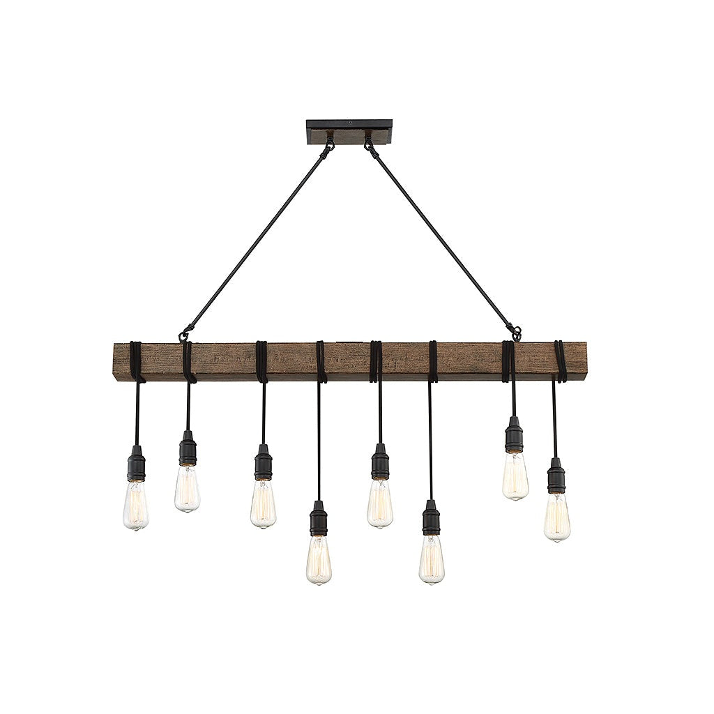 Savoy House - 1-990-8-41 - Eight Light Linear Chandelier - Burgess - Durango