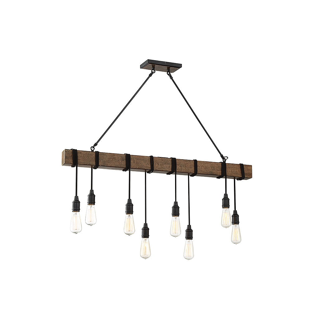 Savoy House - 1-990-8-41 - Eight Light Linear Chandelier - Burgess - Durango