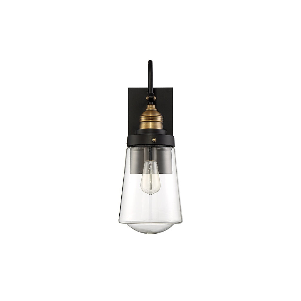 Savoy House - 5-2066-51 - One Light Wall Mount - Macauley - Vintage Black with Warm Brass