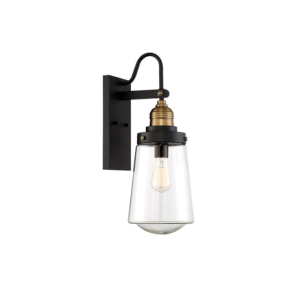 Savoy House - 5-2066-51 - One Light Wall Mount - Macauley - Vintage Black with Warm Brass