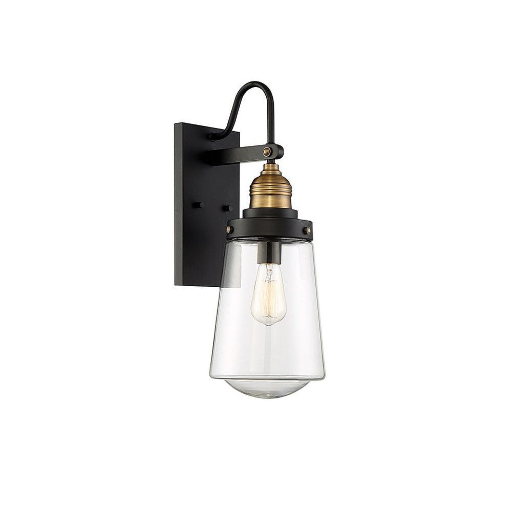 Savoy House - 5-2066-51 - One Light Wall Mount - Macauley - Vintage Black with Warm Brass