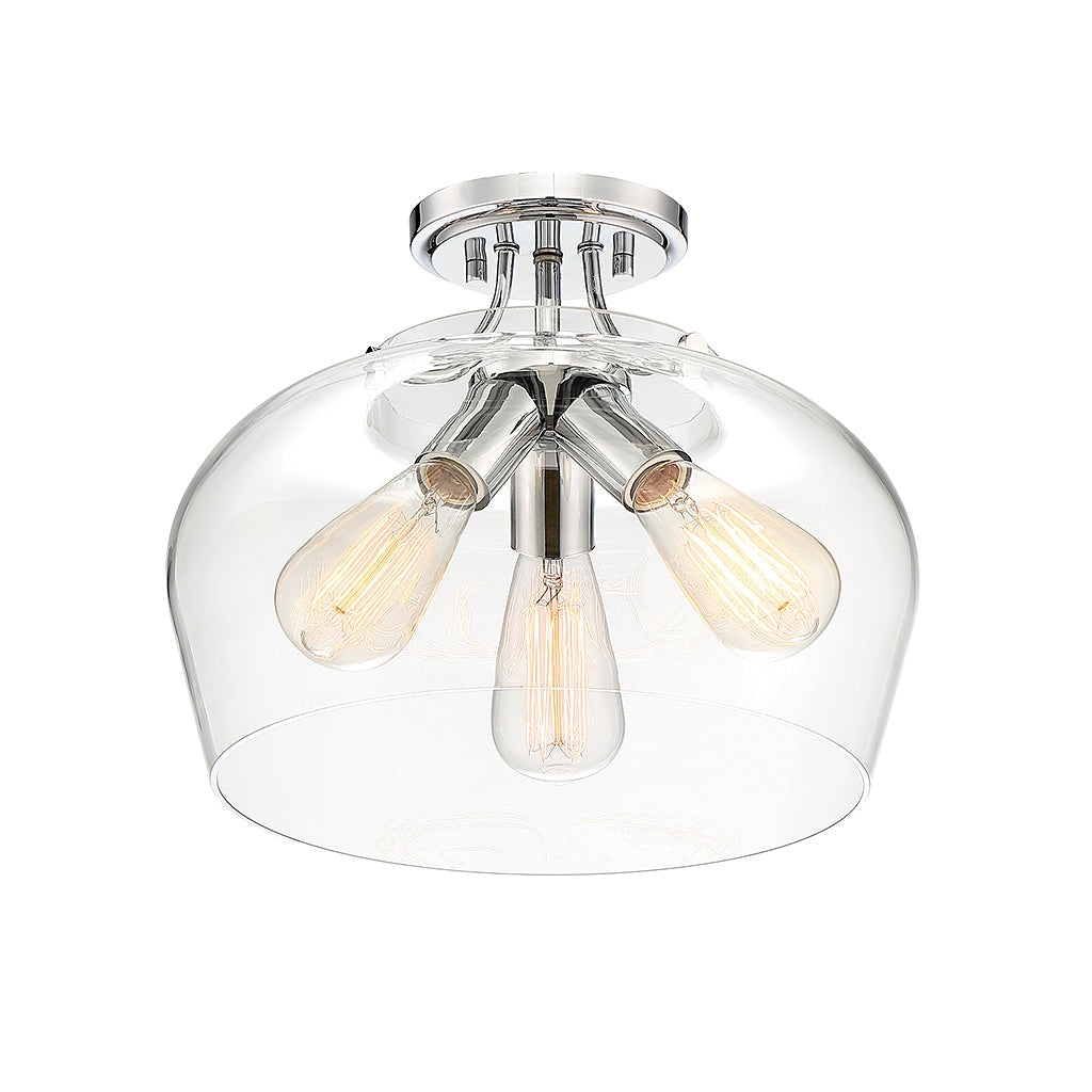 Savoy House - 6-4035-3-11 - Three Light Semi-Flush Mount - Octave - Polished Chrome