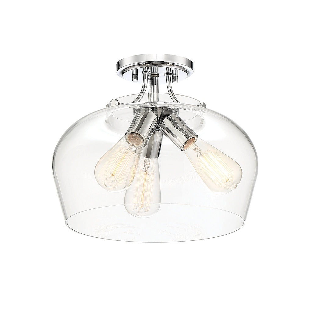 Savoy House - 6-4035-3-11 - Three Light Semi-Flush Mount - Octave - Polished Chrome