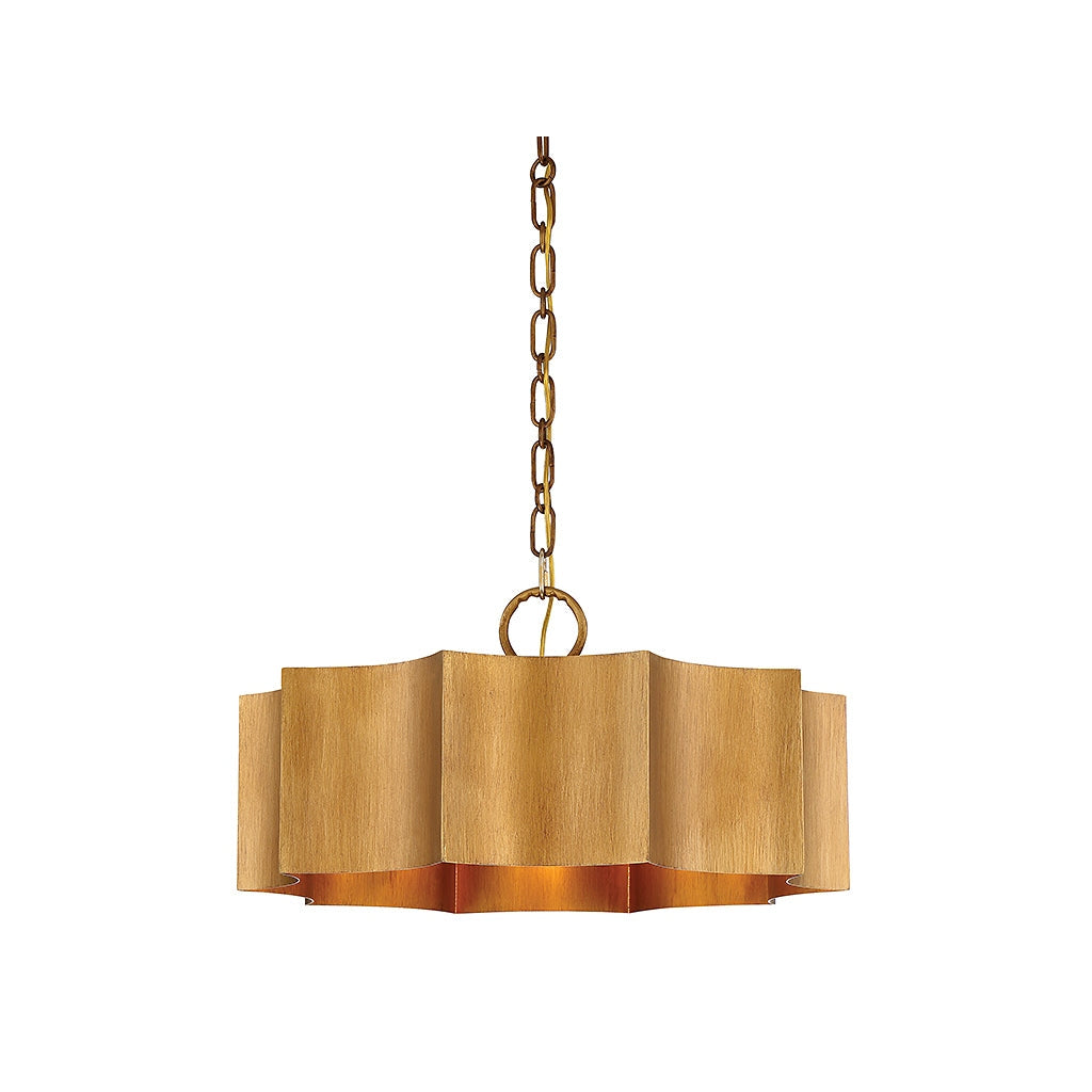 Savoy House - 7-100-3-54 - Three Light Pendant - Shelby - Gold Patina