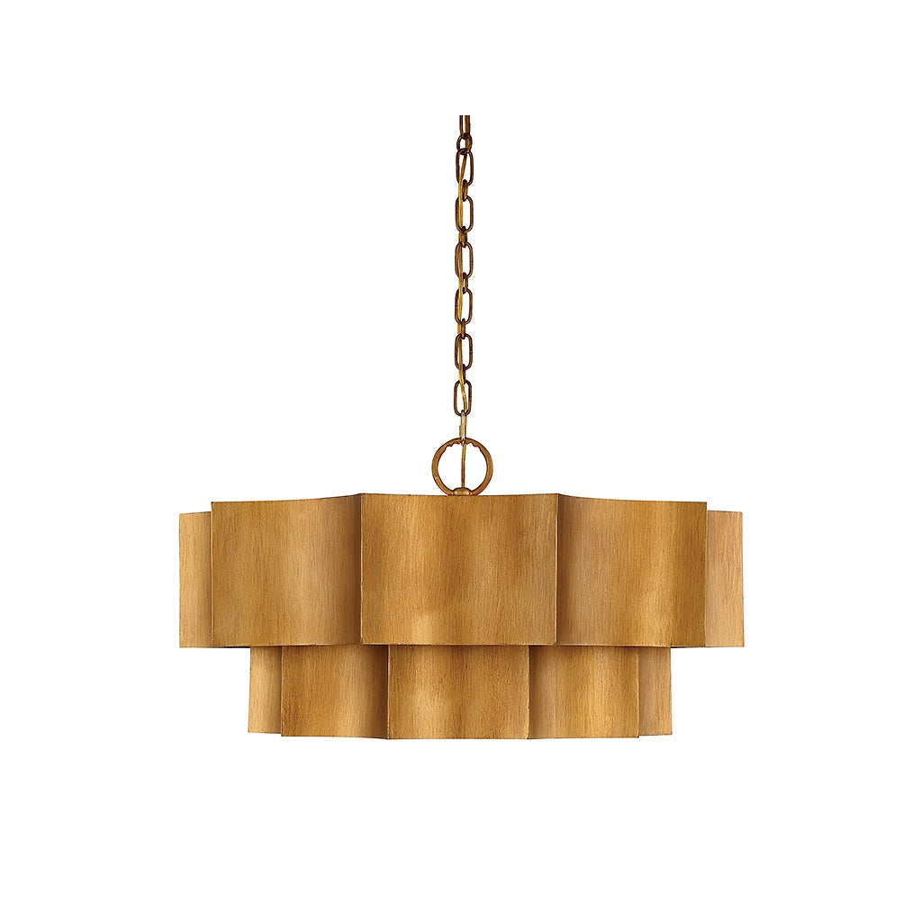 Savoy House - 7-101-6-54 - Six Light Pendant - Shelby - Gold Patina