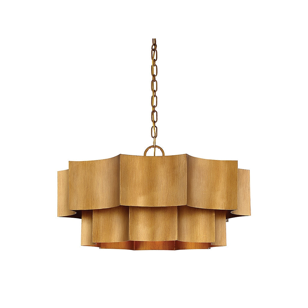 Savoy House - 7-101-6-54 - Six Light Pendant - Shelby - Gold Patina