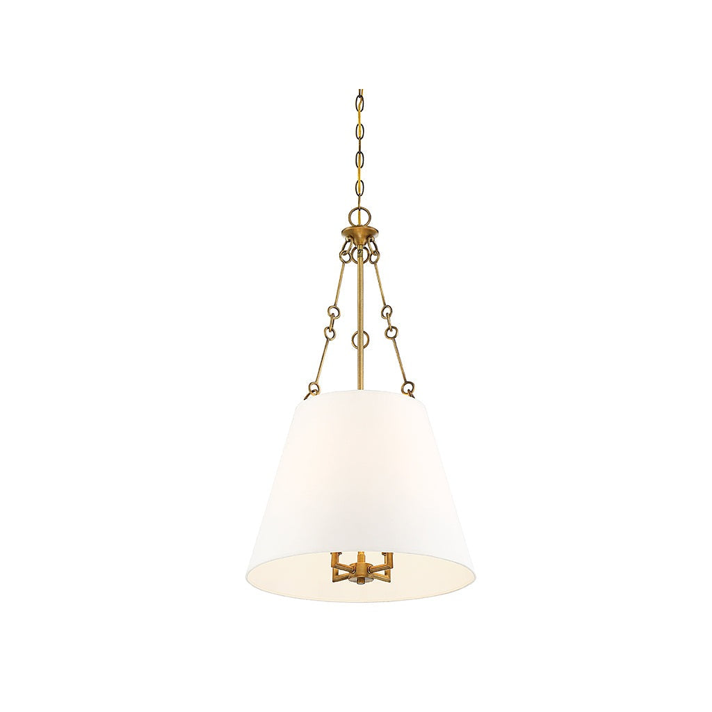 Savoy House - 7-2201-4-322 - Four Light Pendant - Austin - Warm Brass