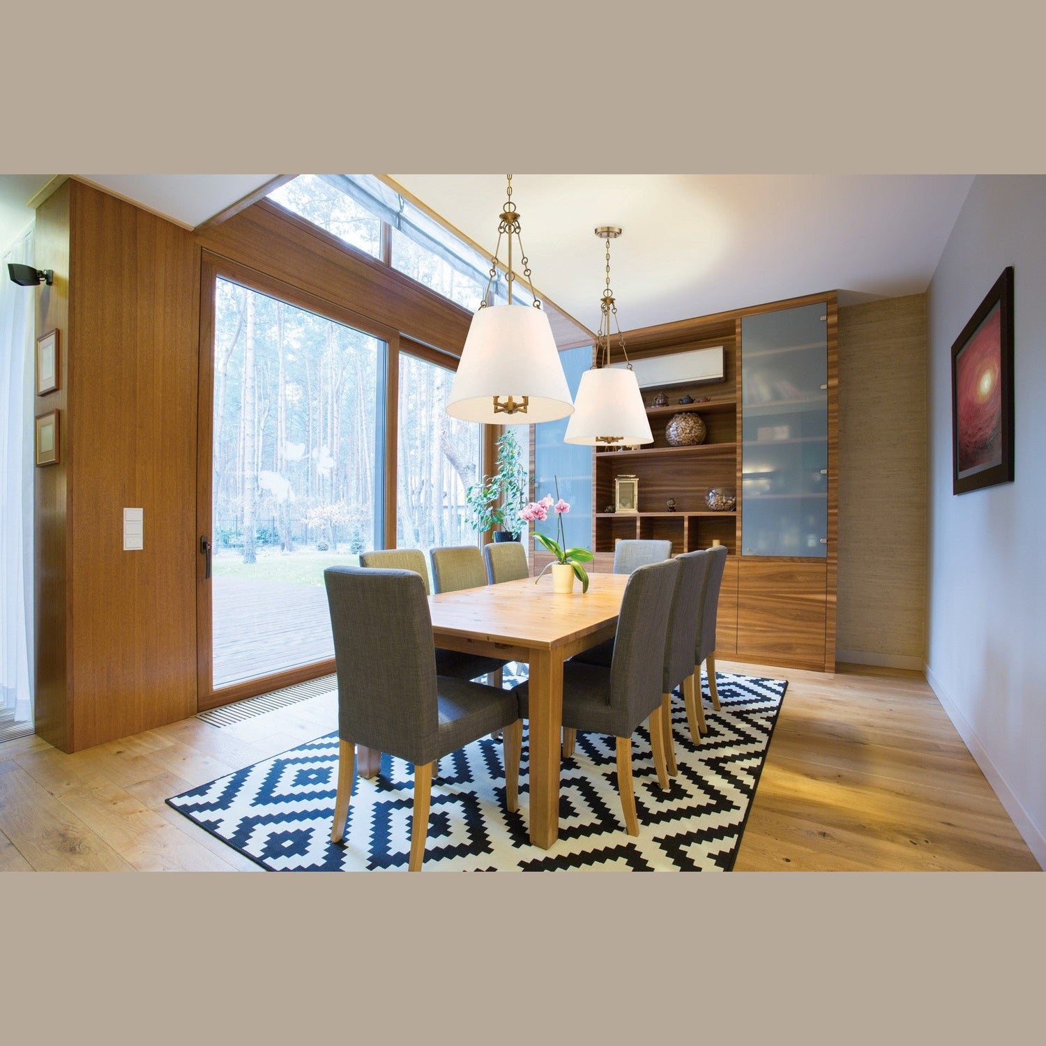 Savoy House - 7-2201-4-322 - Four Light Pendant - Austin - Warm Brass