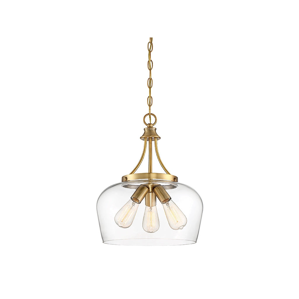 Savoy House - 7-4034-3-322 - Three Light Pendant - Octave - Warm Brass