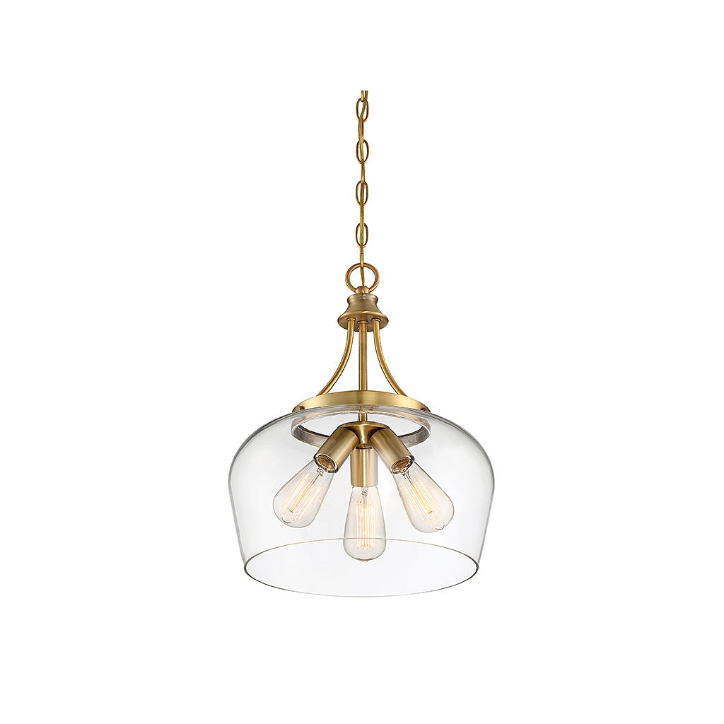 Savoy House - 7-4034-3-322 - Three Light Pendant - Octave - Warm Brass