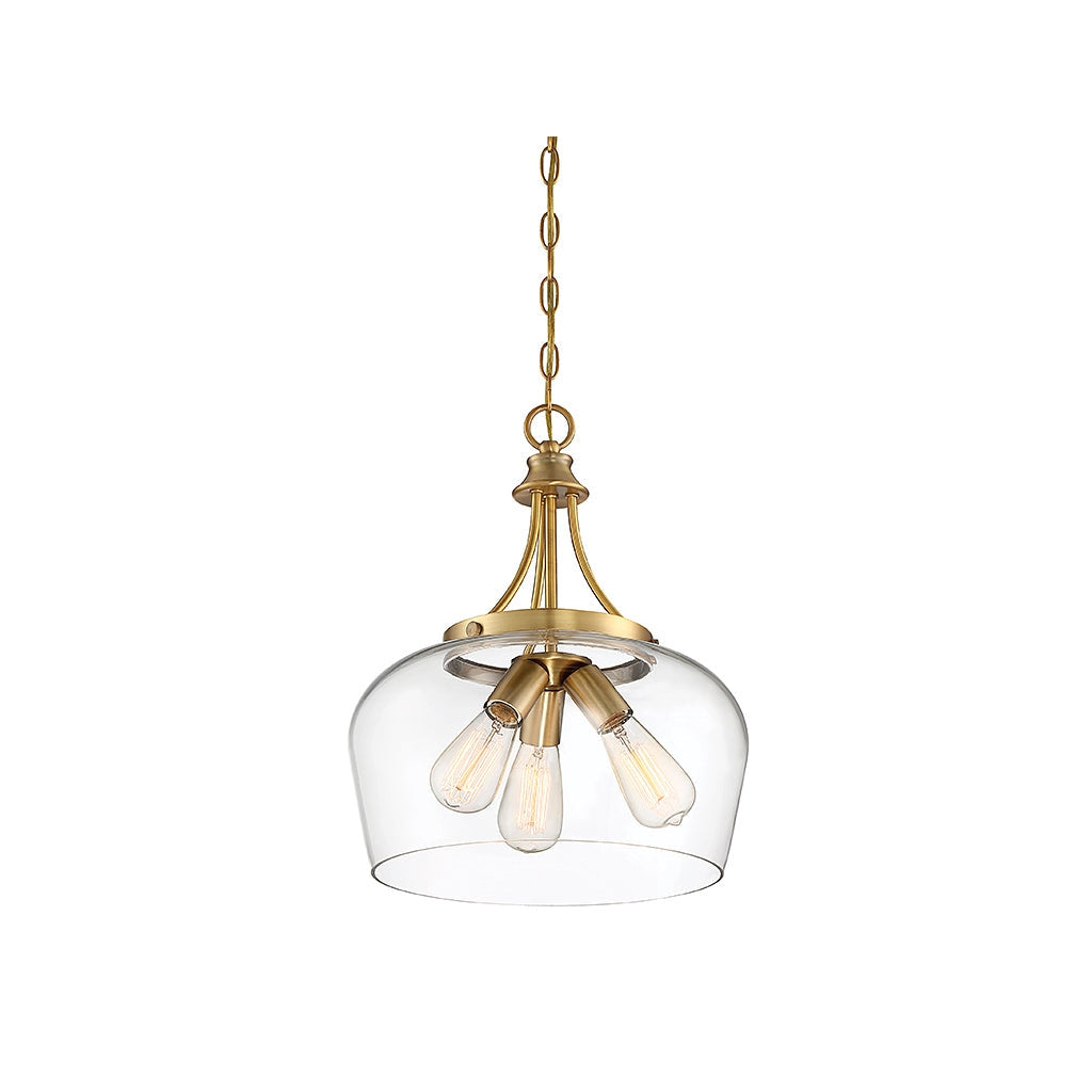 Savoy House - 7-4034-3-322 - Three Light Pendant - Octave - Warm Brass