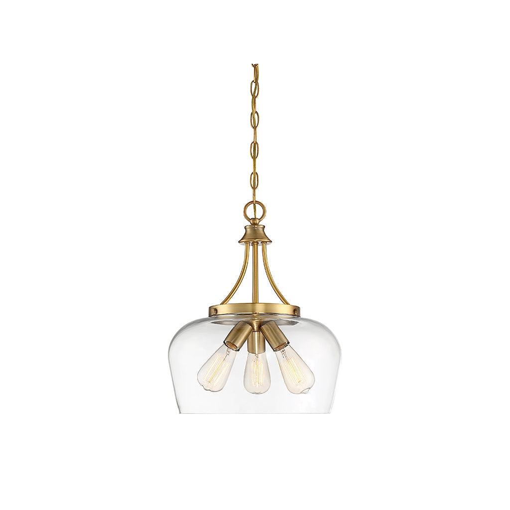 Savoy House - 7-4034-3-322 - Three Light Pendant - Octave - Warm Brass
