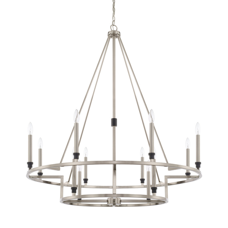 Capital Lighting - 425201BT - 12 Light Chandelier - Tux - Black Tie