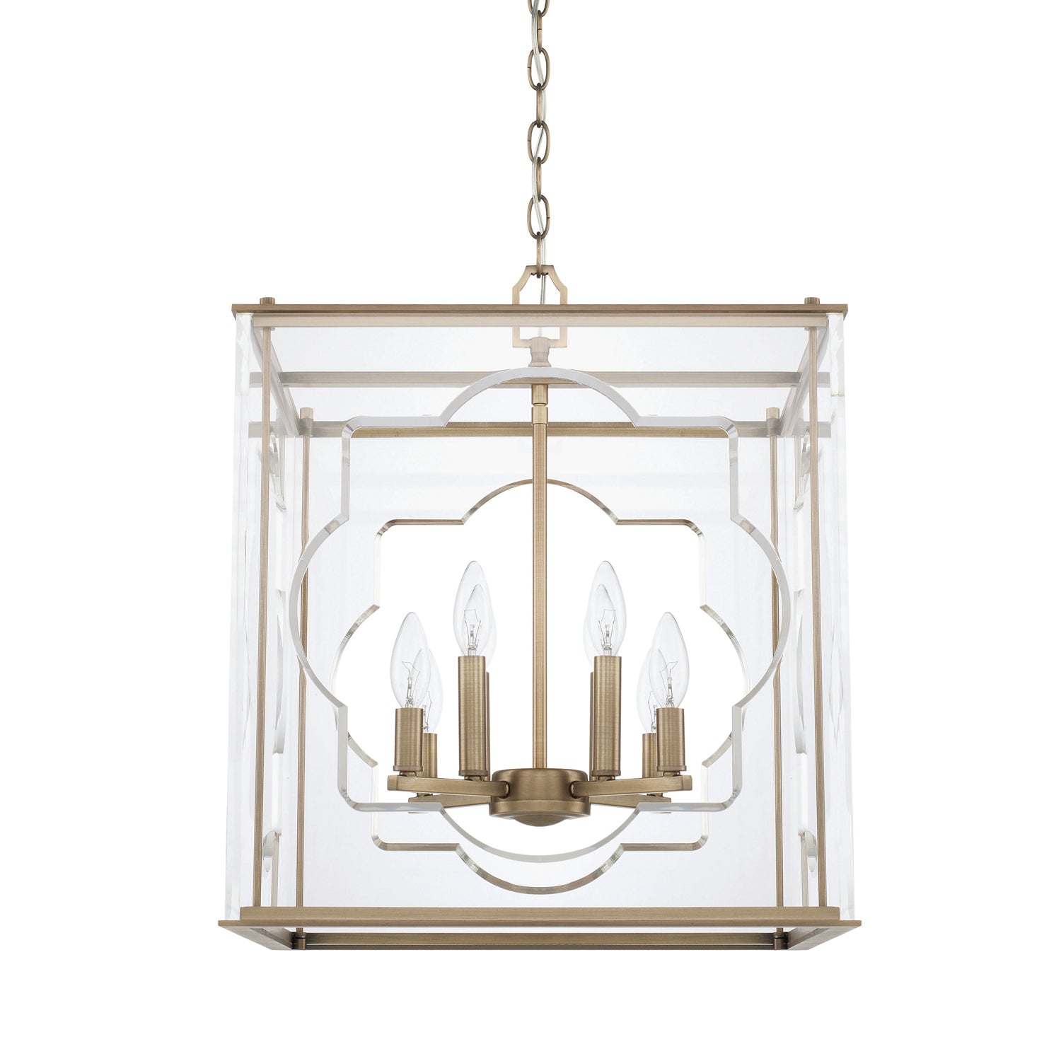 Capital Lighting - 525681AD - Eight Light Foyer - Aria - Aged Brass