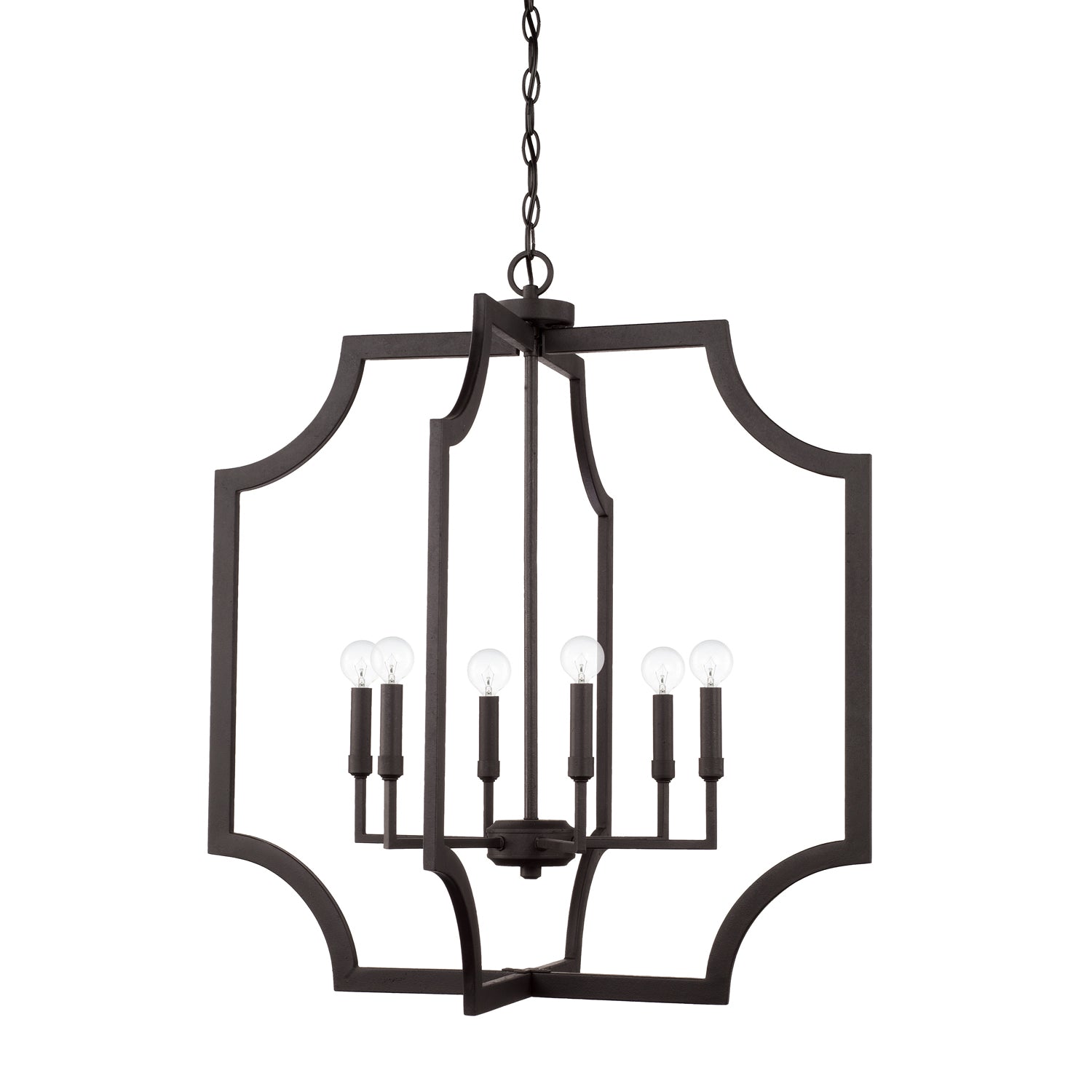 Capital Lighting - 526161BI - Six Light Foyer - Lesley - Black Iron