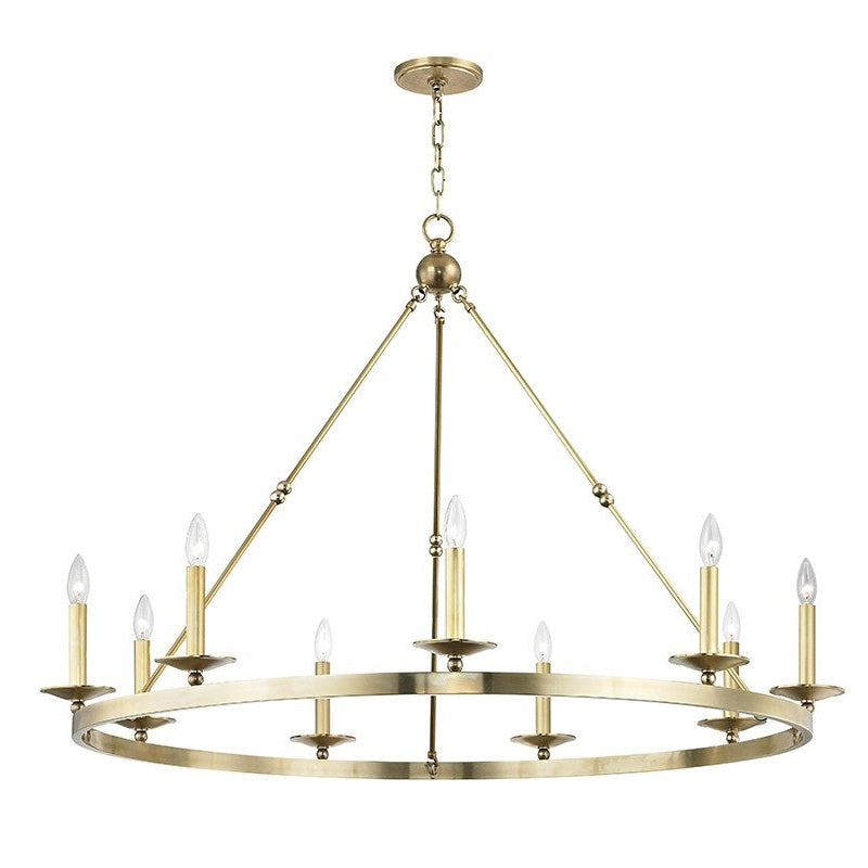 Hudson Valley - 3209-AGB - Nine Light Chandelier - Allendale - Aged Brass