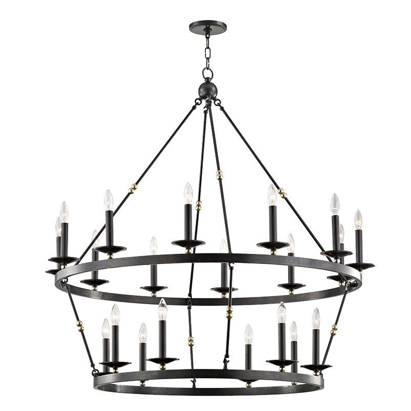 Hudson Valley - 3247-AOB - 20 Light Chandelier - Allendale - Aged Old Bronze