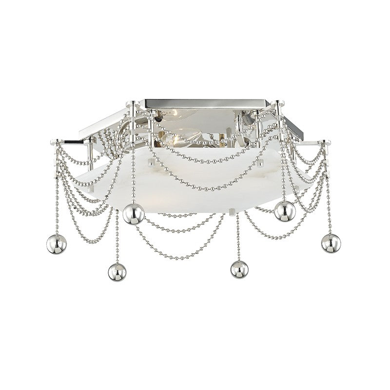 Hudson Valley - 5217-PN - Three Light Flush Mount - Zariah - Polished Nickel
