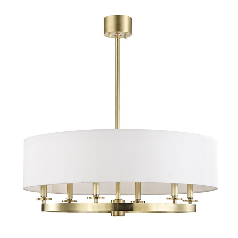 Hudson Valley - 6530-AGB - Six Light Chandelier - Durham - Aged Brass